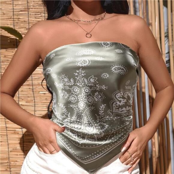 Womens satin square head scarf silk hair wrap bandana neck scarf set 35 inch top - Picture 6 of 7